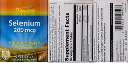 Label for Selenium 200 mcg