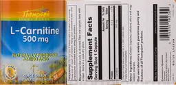 Label for L-Carnitine 500 mg