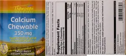 Label for Calcium Chewable 350 mg