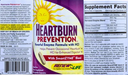 Label for Heartburn Prevention