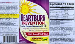Label for Heartburn Prevention