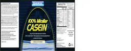 Label for 100% Micellar Casein Vanilla Ice Cream