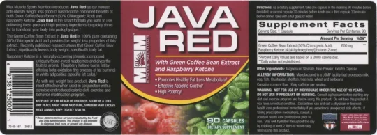 Label for Java Red
