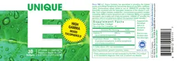 Label for UNIQUE E
