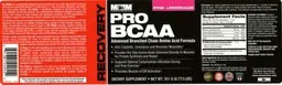 Label for Pro BCAA Pink Lemonade