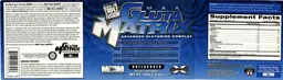 Label for Max Gluta Matrix Unflavored