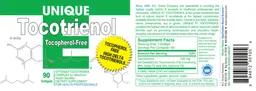 Label for UNIQUE E Tocotrienol