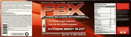 Label for FBX Extreme Berry Blast