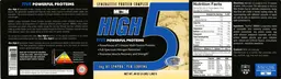 Label for High 5 Vanilla Flavor