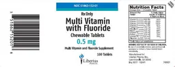 Label for Multi Vitamin With Fluoride 0.5 mg
