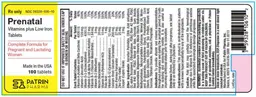 Label for Prenatal Vitamins Plus Low Iron Tablets