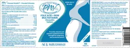 Label for Folic Acid + Iron Multivitamin