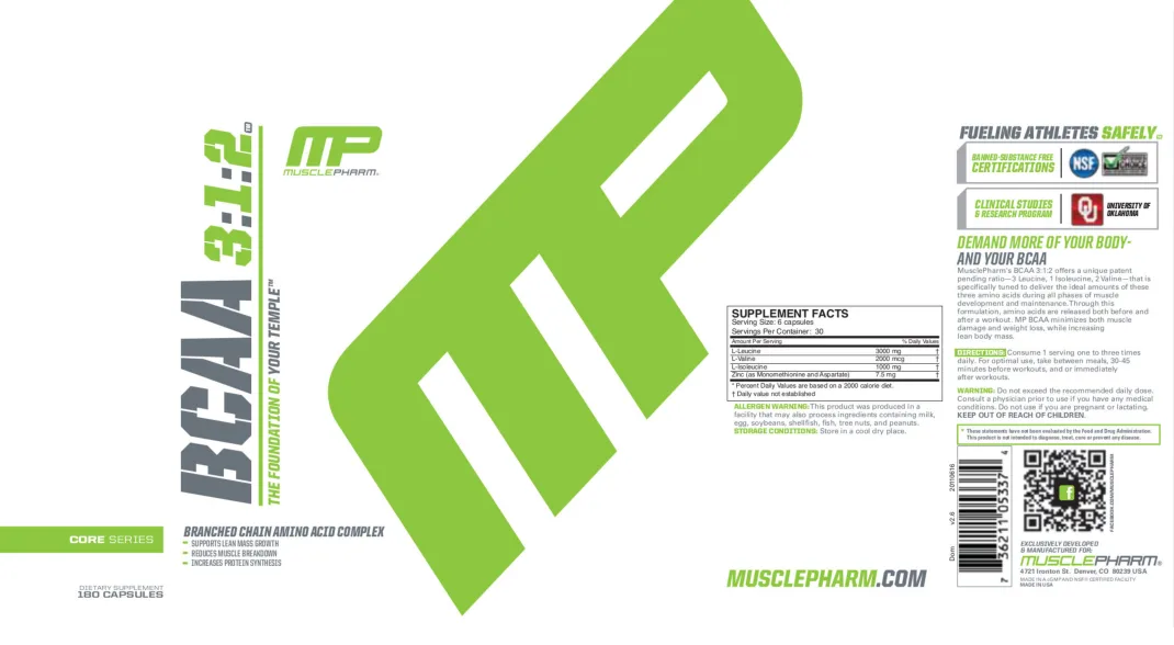 Label for BCAA 3:1:2