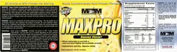 Label for Maxpro Banana Flavor!