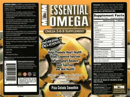 Label for Essential Omega Pina Colada Smoothie