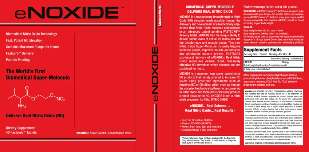 Label for eNOXIDE