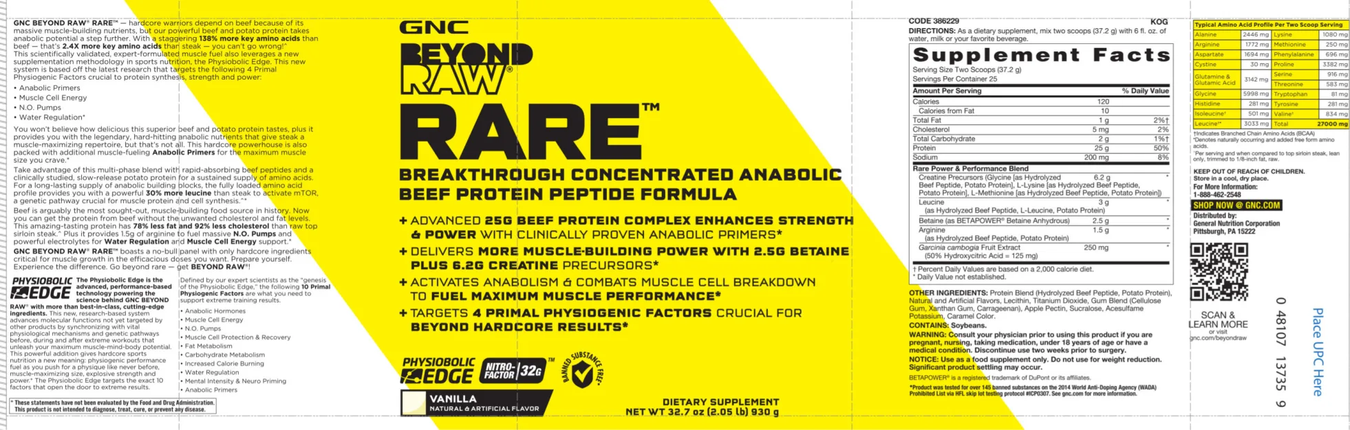 Label for Rare Vanilla