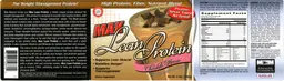 Label for Max Lean Protein Chocolate Mousse