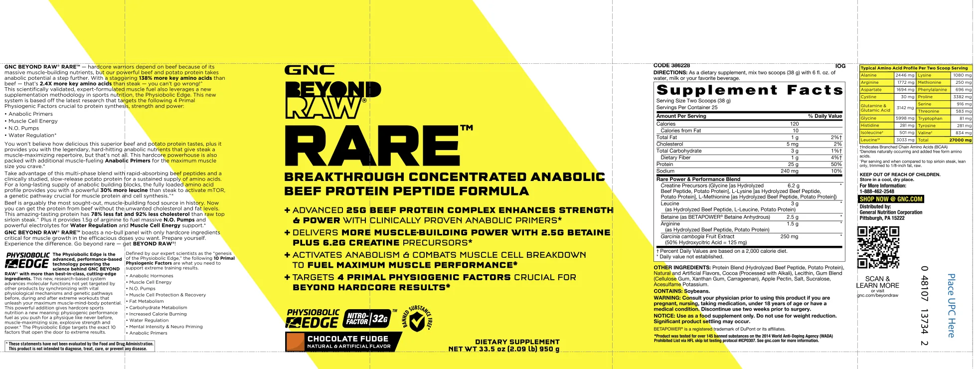 Label for Rare Chocolate Fudge