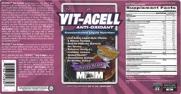 Label for Max Vit-Acell Anti-Oxidant Berry Blast
