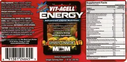 Label for Max Vit-Acell Energy Citrus Charge