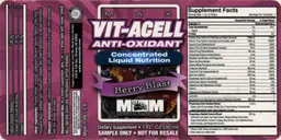 Label for Max Vit-Acell Anti-Oxidant Berry Blast