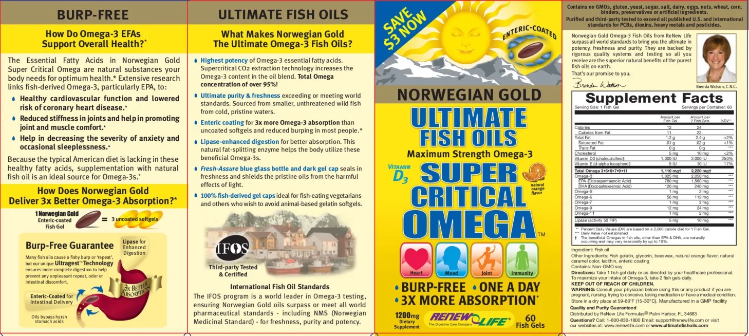 Label for Super Critical Omega Natural Orange Flavor