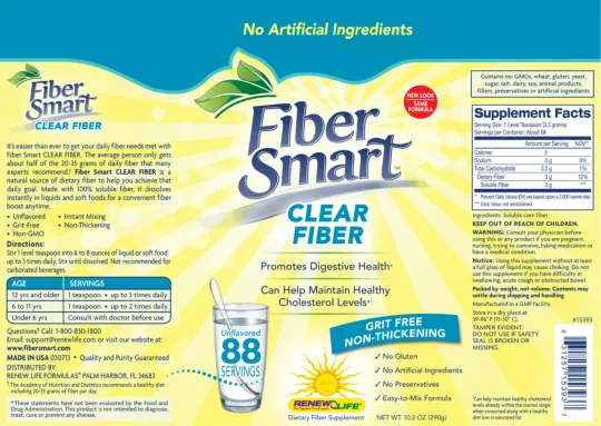 Label for Fiber Smart Clear Fiber