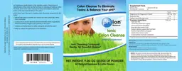 Label for Ionic Colon Cleanse