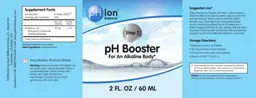 Label for Step 2 pH Booster For An Alkaline Body