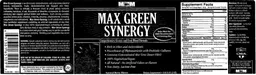 Label for Max Green Synergy Mixed Berry Flavor