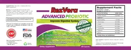 Label for RezVera Advanced Probiotic