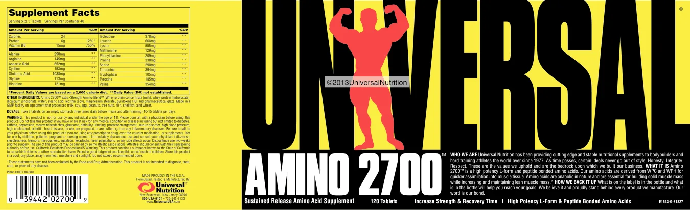 Label for Amino 2700