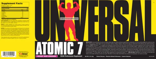 Label for Atomic 7 Rockin' Razz Lemonade