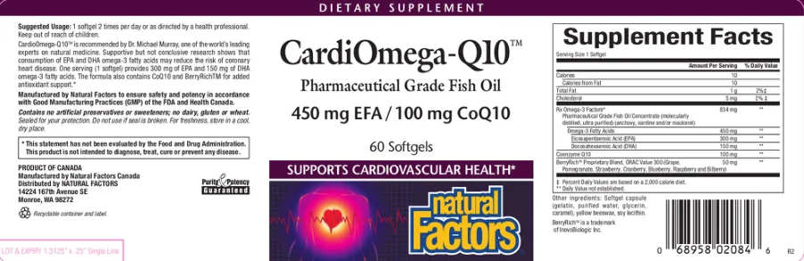 Label for CardiOmega-Q10