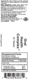 Label for Oral Health Complex