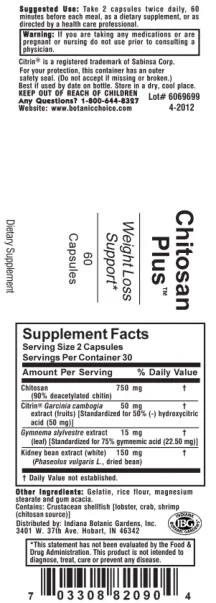Label for Chitosan Plus