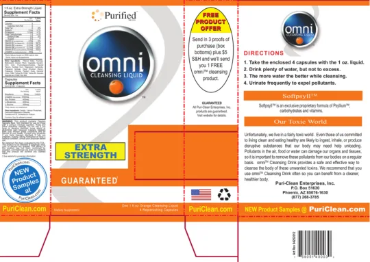 Label for Orange Cleansing Liquid
