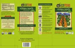 Label for Yerba Mate Unsmoked Green Energy