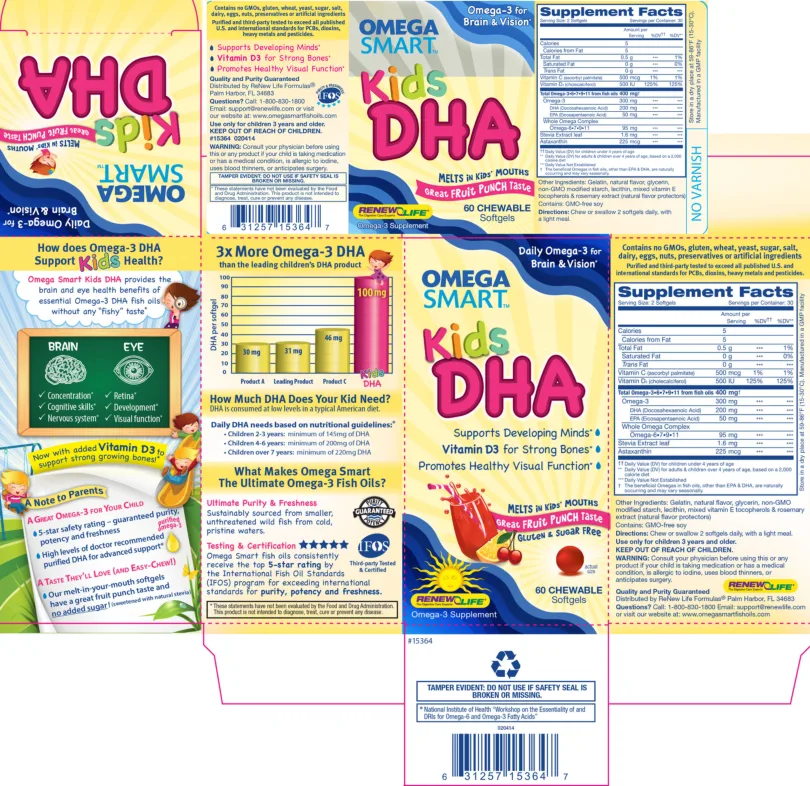 Label for Omega Smart Kids DHA