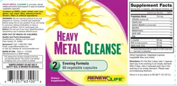 Label for Heavy Metal Cleanse