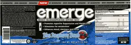 Label for Emerge Blue Raspberry Bomb