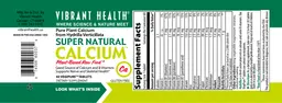 Label for Super Natural Calcium