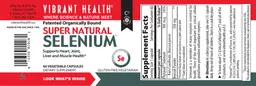 Label for Super Natural Selenium
