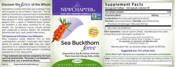 Label for Sea Buckthorn Force