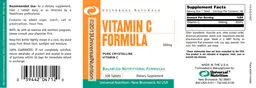 Label for Vitamin C Formula 500 mg