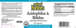 Label for Acidophilus & Bifidus