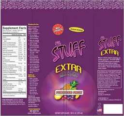 Label for The Stuff Extra Intense Herbal Cleansing Ferocious Fruit