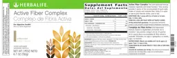 Label for Active Fiber Complex Unflavored