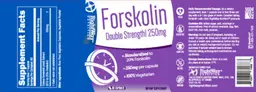 Label for Forskolin Double Strength! 250 mg